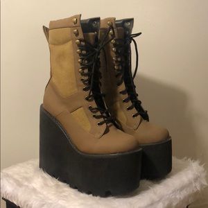 Dolls kill clubexx platform combat boots